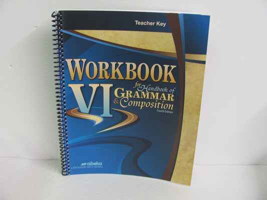 Workbook VI Abeka Teacher Key  Pre-Owned 12th Grade Language Textbooks