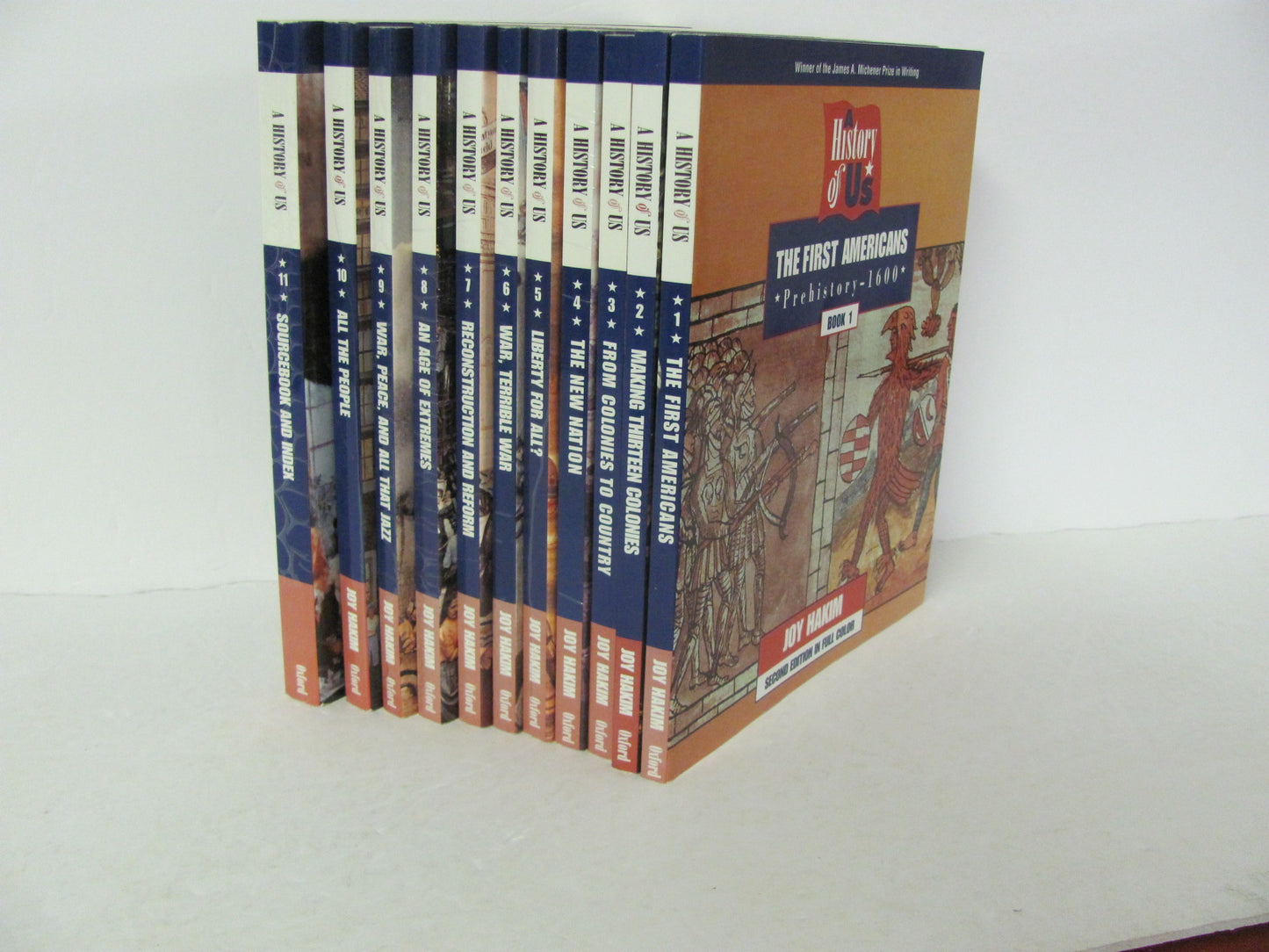 A History of US Oxford Set  Pre-Owned Hakim Elementary American History Books