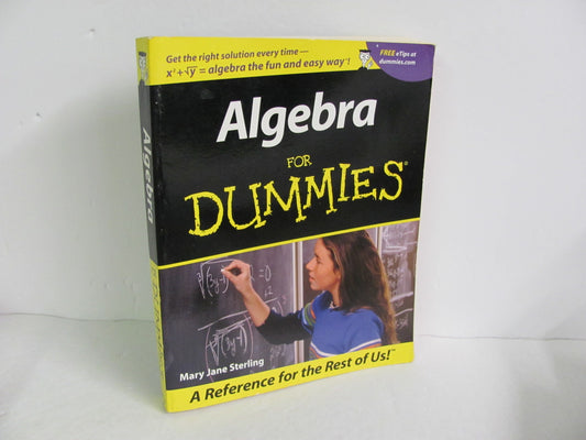 Algebra For Dummies Pre-Owned Sterling High School Mathematics Textbooks