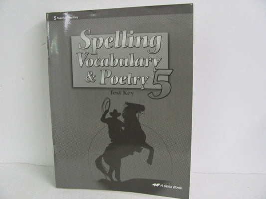 Spelling Vocabulary & Poetry Abeka Test Key Pre-Owned Spelling/Vocabulary Books