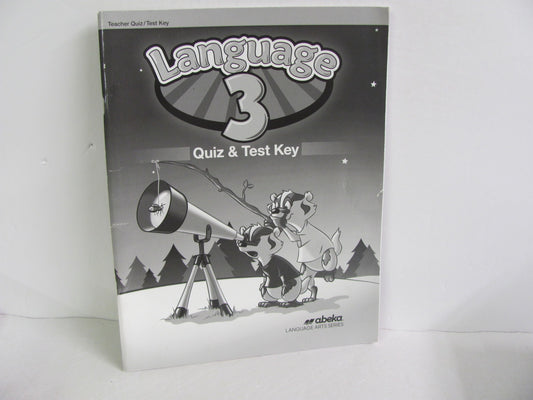 Language 3 Abeka Quiz/Test Key  Pre-Owned 3rd Grade Language Textbooks